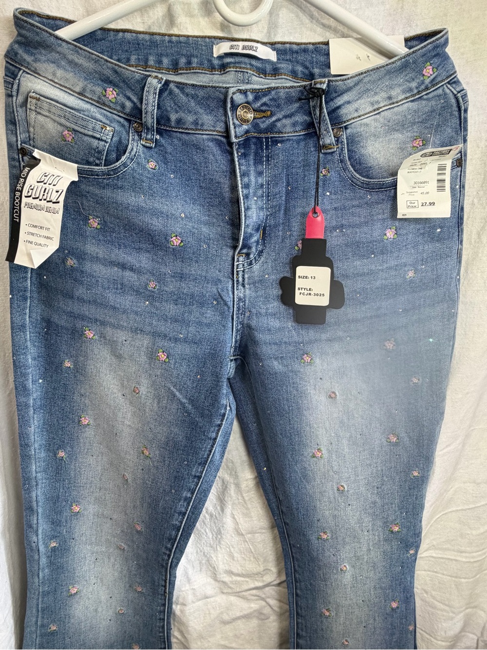 Denim and Diamonds and Embroidered Women's Jeans
